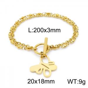 Stainless Steel Gold-plating Bracelet - KB151922-Z