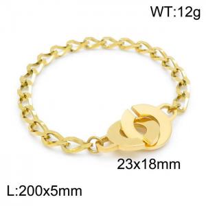 Stainless Steel Gold-plating Bracelet - KB152226-Z