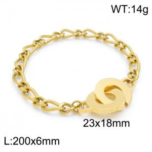 Stainless Steel Gold-plating Bracelet - KB152234-Z