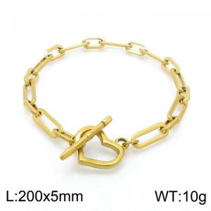 Stainless Steel Gold-plating Bracelet - KB152240-Z