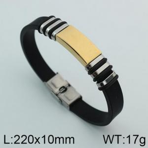 Stainless Steel Rubber Bracelet - KB152481-WGDL