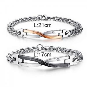 Couple Bracelet - KB152509-WGZH