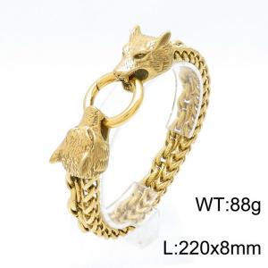 Stainless Steel Gold-plating Bracelet - KB152515-KFC
