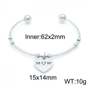 Large titanium steel heart-shaped bracelet gold stainless steel open bracelet MOM Mother's Day gift - KB152716-Z