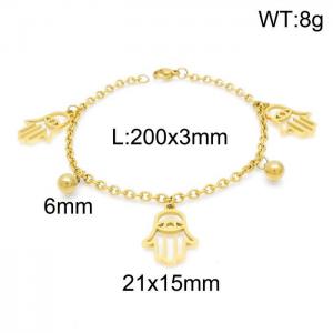 Stainless Steel Gold-plating Bracelet - KB152739-Z