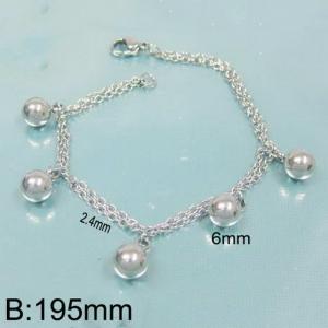 Stainless steel bead bracelet - KB15279-Z