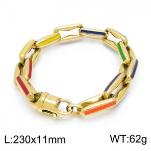 Stainless Steel Gold-plating Bracelet - KB152807-BDJX