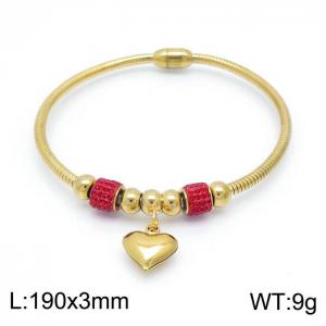 Stainless Steel Stone Bracelet - KB152870-TLA