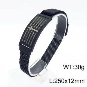 Stainless Steel Black-plating Bracelet - KB153050-YY