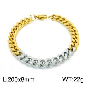 Stainless Steel Gold-plating Bracelet - KB153740-Z