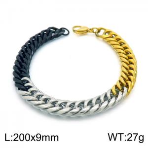Stainless Steel Black-plating Bracelet - KB153750-Z