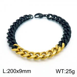 Stainless Steel Black-plating Bracelet - KB153753-Z
