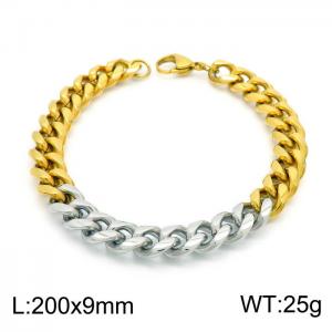 Stainless Steel Gold-plating Bracelet - KB153758-Z