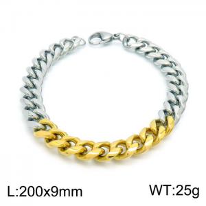 Stainless Steel Gold-plating Bracelet - KB153759-Z-