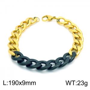 Stainless Steel Black-plating Bracelet - KB153764-Z