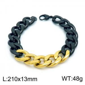 Stainless Steel Black-plating Bracelet - KB153768-Z