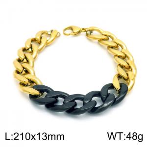 Stainless Steel Black-plating Bracelet - KB153770-Z