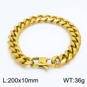 Stainless Steel Gold-plating Bracelet - KB153784-Z