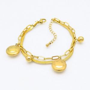 Stainless Steel Gold-plating Bracelet - KB153802-HM