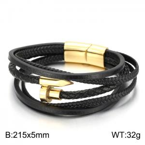 Leather Bracelet - KB153863-BQM