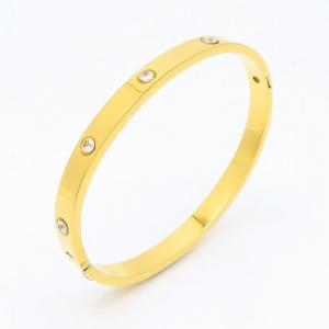 Stainless Steel Stone Bangle - KB153971-SP