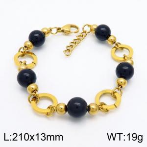 Stainless Steel Gold-plating Bracelet - KB154096-BH