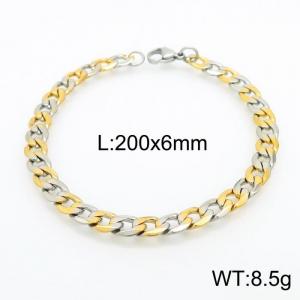 Stainless Steel Gold-plating Bracelet - KB154270-Z