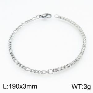 Stainless Steel Stone Bracelet - KB154273-Z