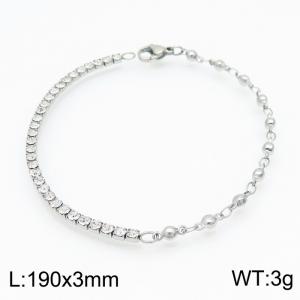 Stainless Steel Stone Bracelet - KB154275-Z