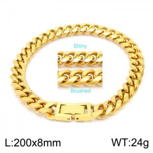 Stainless Steel Gold-plating Bracelet - KB154578-Z