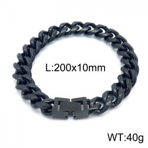 Stainless Steel Black-plating Bracelet - KB154583-Z