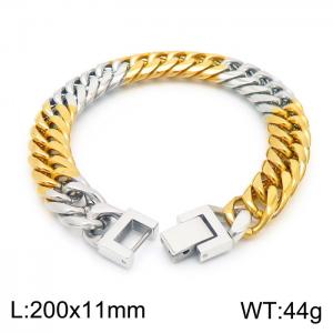 Stainless Steel Gold-plating Bracelet - KB154596-Z