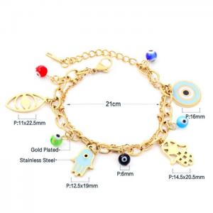 Stainless Steel Gold-plating Bracelet - KB154605-WGSA