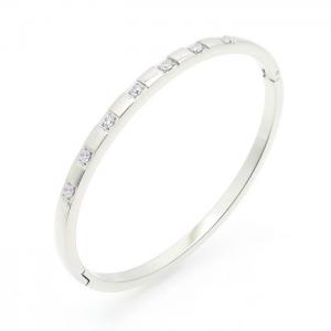 Stainless Steel Stone Bangle - KB154995-YH