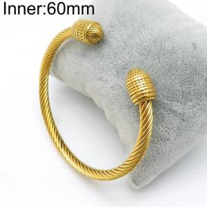 Stainless Steel Wire Bangle - KB155172-YA