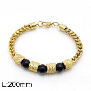 Stainless Steel Gold-plating Bracelet - KB155184-YA