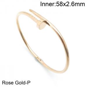 Stainless Steel Rose Gold-plating Bangle - KB155275-YH