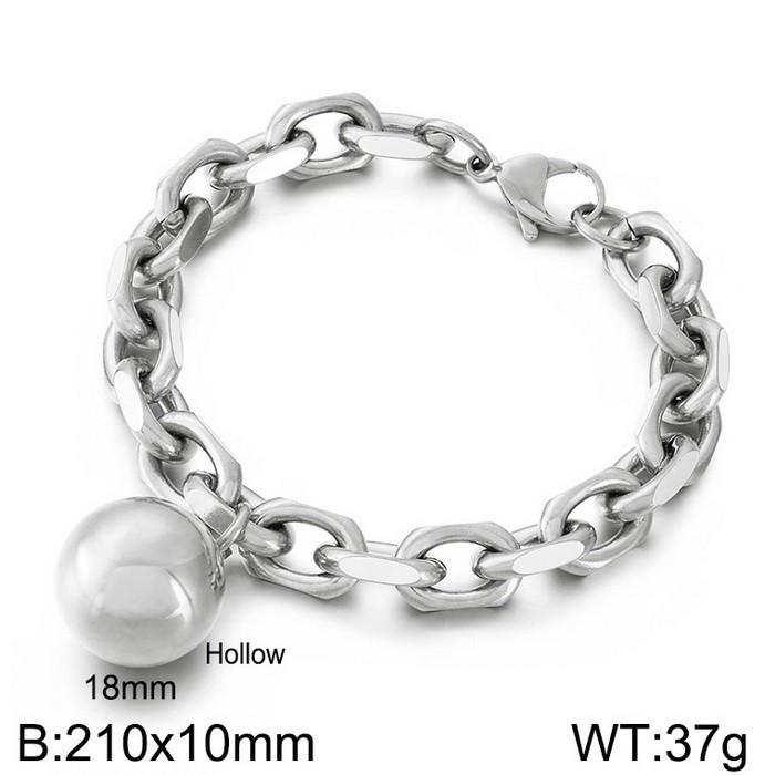 Fashionable retro jewelry, light luxury women's hollow steel ball, stainless steel, on demand bracelet