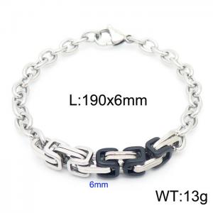 Stainless Steel Black-plating Bracelet - KB156323-Z