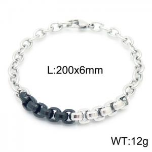 Stainless Steel Black-plating Bracelet - KB156333-Z