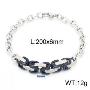 Stainless Steel Black-plating Bracelet - KB156336-Z