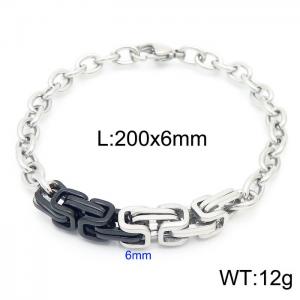 Stainless Steel Black-plating Bracelet - KB156338-Z