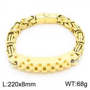 Stainless Steel Gold-plating Bracelet - KB156375-KFC