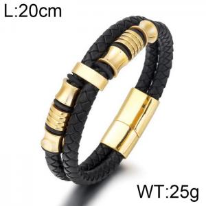 Leather Bracelet - KB156510-WGJZ
