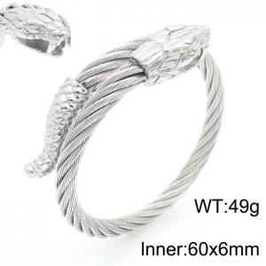 Stainless Steel Wire Bangle - KB156931-KFC