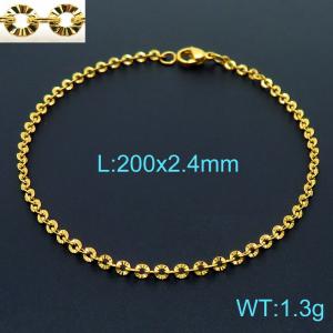 Stainless Steel Gold-plating Bracelet - KB157254-Z