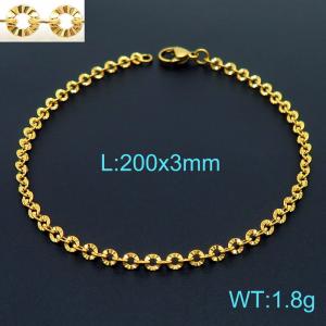 Stainless Steel Gold-plating Bracelet - KB157256-Z