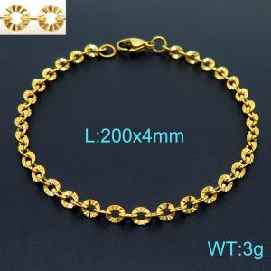 Stainless Steel Gold-plating Bracelet - KB157258-Z