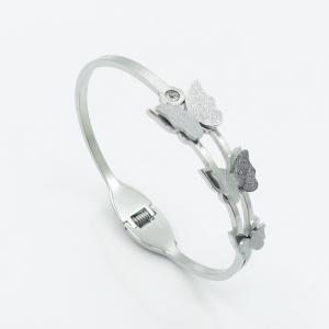 Stainless Steel Stone Bangle - KB157405-LE