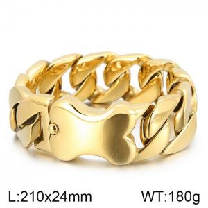 Stainless Steel Gold-plating Bracelet - KB157499-KJX